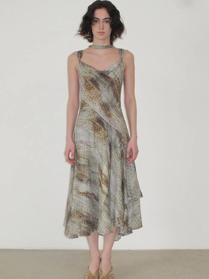 Mito de dar Wool Butterfly Strap Bias Cut Maxi Dress
