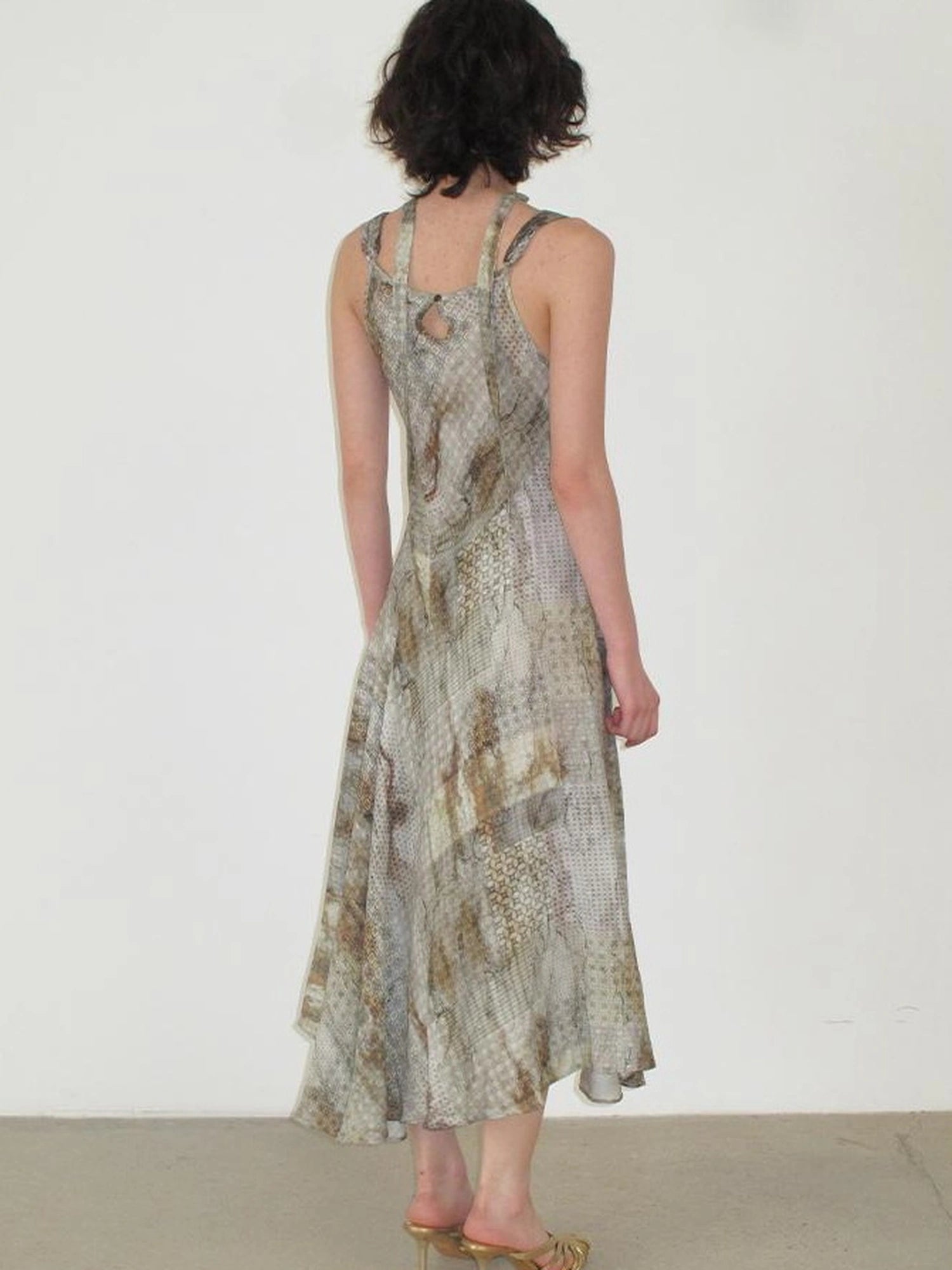 Mito de dar Wool Butterfly Strap Bias Cut Maxi Dress