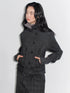 Mito de dar Wool Stand Collar Slim Fit Detachable Fur Trim Short Coat
