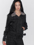 Mito de dar Wool Stand Collar Slim Fit Detachable Fur Trim Short Coat