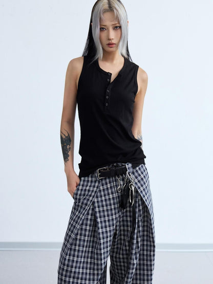 Peoplesense Modal Acetate Slim Sleeveless Vest Solid Breathable Basic Fit