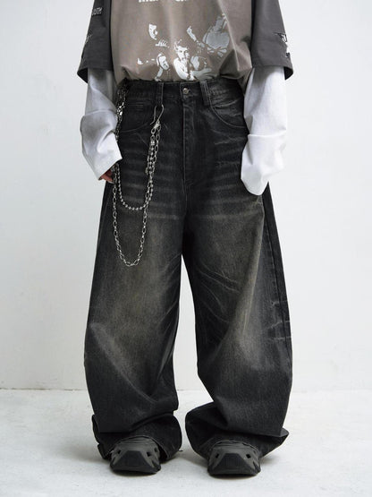 Peoplesense Moderate Elastic Loose Quarter Pu Pants For Autumn Winter