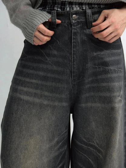 Moderate Elastic Loose Quarter Pu Pants For Autumn Winter