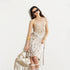 2th Desire Punk Graffiti Polka Dot Floral Lace Bow Mermaid Midi Skirt