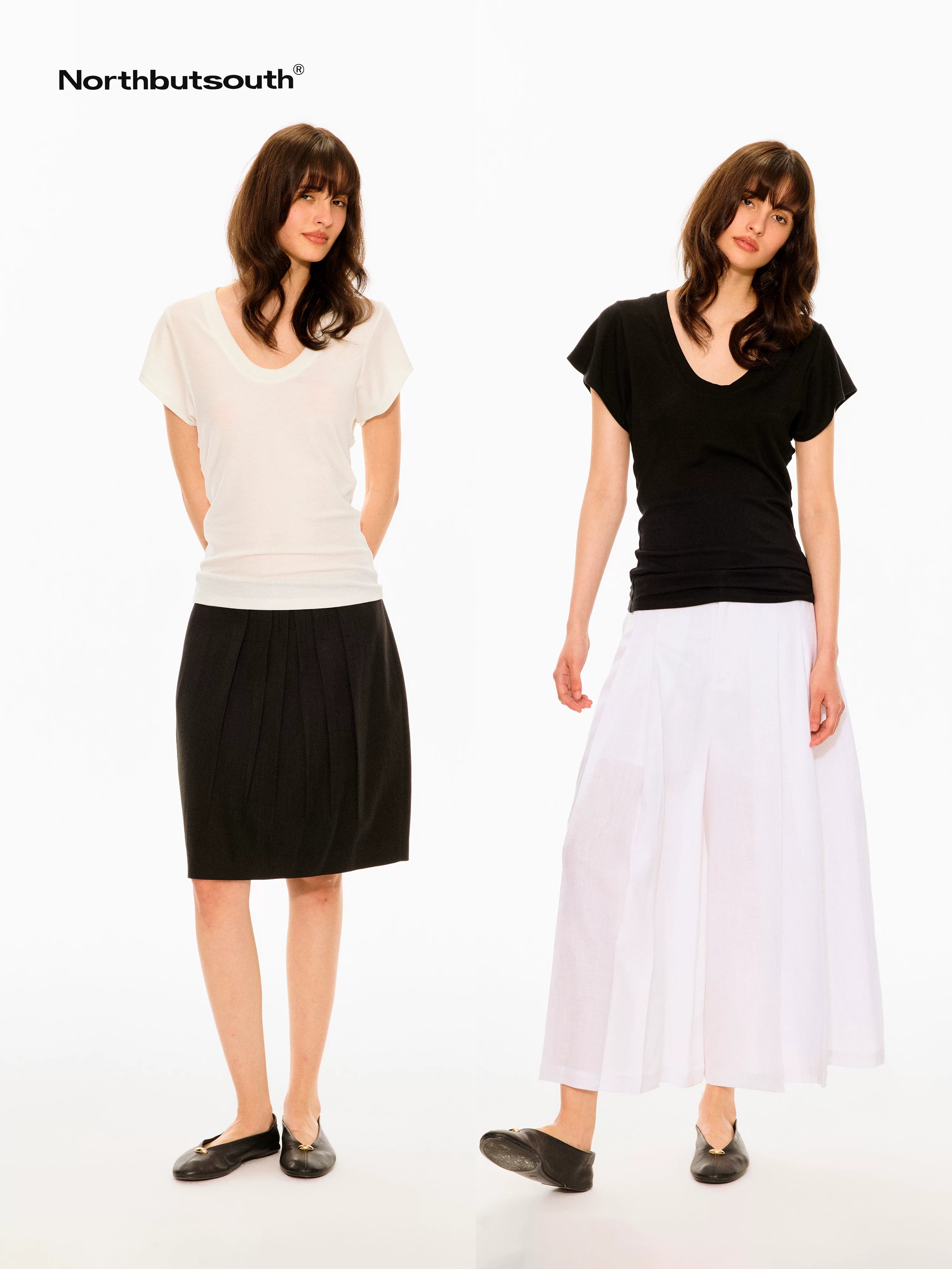 Multicolor Layered U Neck Raw Edge Women&