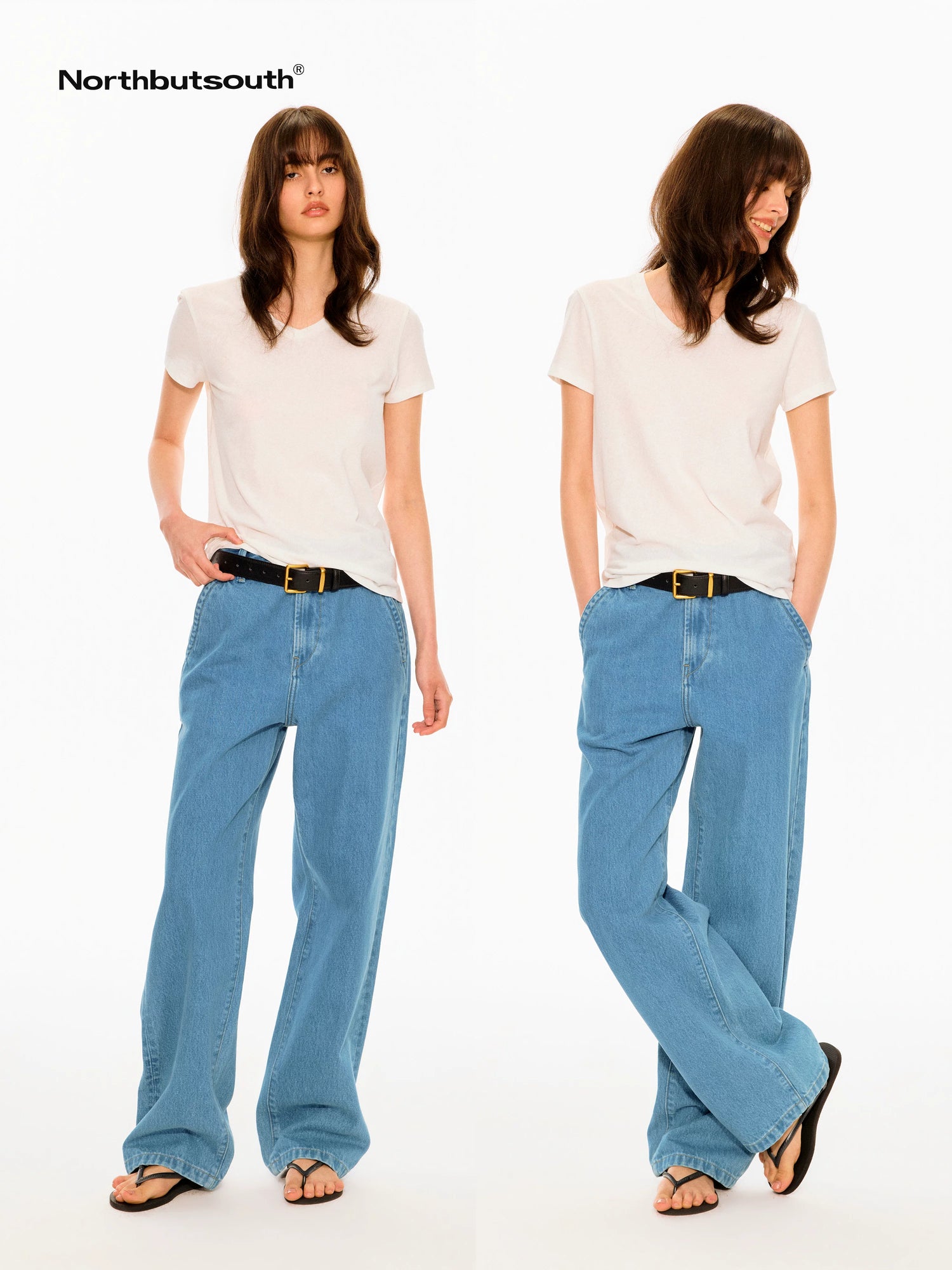 Multicolor V-neck Textured Straight Women&