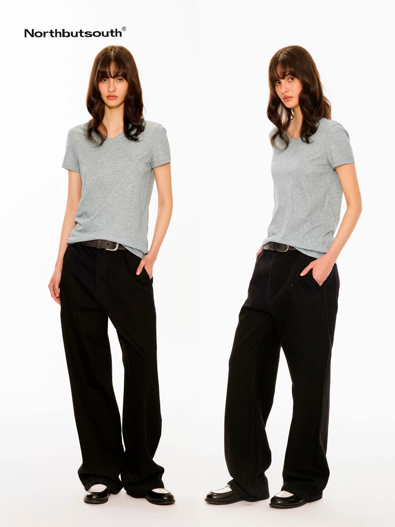 Multicolor V-neck Textured Straight Women&