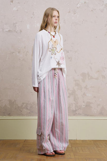 DIDDI MODA Mystic Star Ribbon Embellished Tee