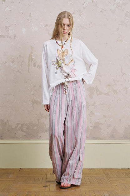DIDDI MODA Mystic Star Ribbon Embellished Tee