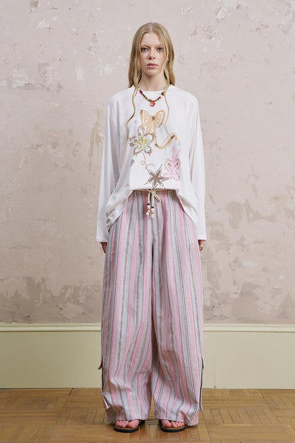 DIDDI MODA Mystic Star Ribbon Embellished Tee