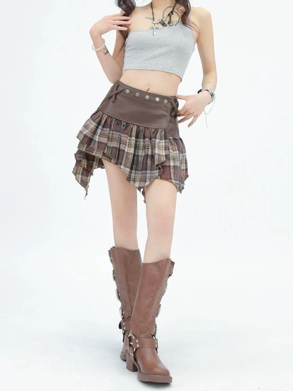 NANAICHILLI Backless One Shoulder Slim Short Pullover Street Style Light Gray Tank Top