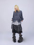 NANAICHILLI_Blue_Plaid_Strappy_Drawstring_Asymmetric_Loose_Fit_Women&