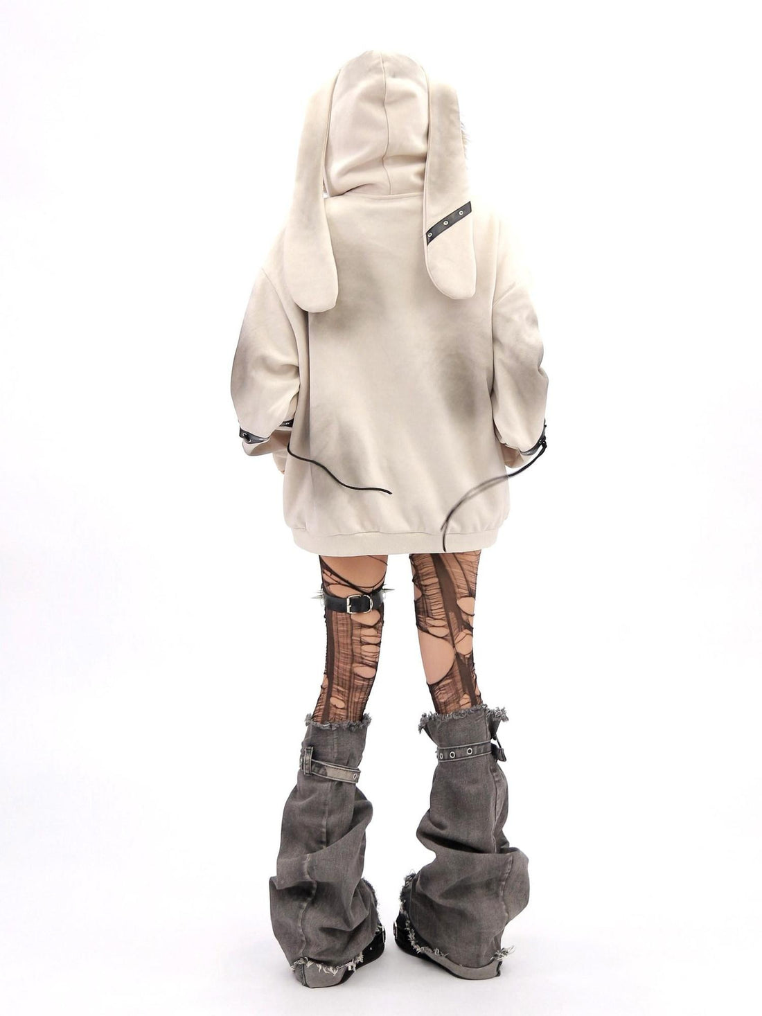 NANAICHILLI Cartoon Anime Graphic Loose Fit Zip Up Hooded Long Sleeve Streetwear Hoodies