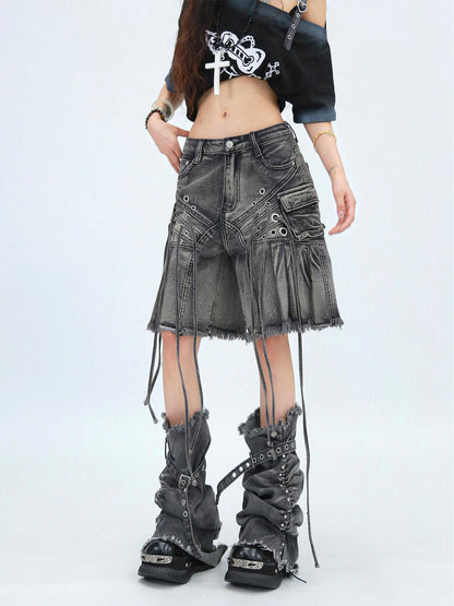 NANAICHILLI Casual Relaxed Zip Fly Wide Leg Mid Length Natural Waist Womens Blue Black Jeans