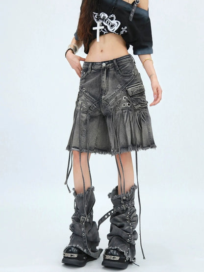 NANAICHILLI Casual Relaxed Zip Fly Wide Leg Mid Length Natural Waist Womens Blue Black Jeans