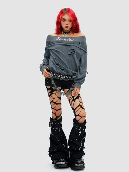 NANAICHILLI Cozy Oversized Pullover Street Style Hooded Long Sleeve Plain Gray Hoodies