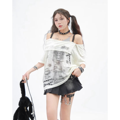NANAICHILLI_Creative_Print_Streetwear_Loose_Fit_Boat_Neck_Short_Sleeve_Unisex_T-Shirt_MISSTT