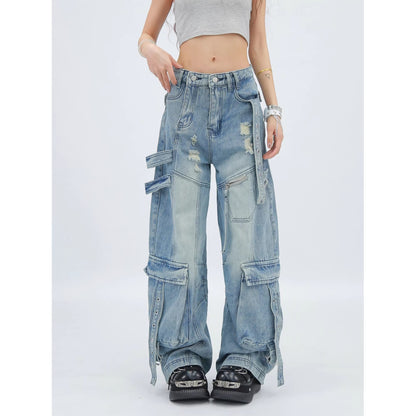 NANAICHILLI_Durable_Vintage_Washed_Wide_Leg_Natural_Waist_Youth_Casual_Black_Blue_Jeans_MISSTT