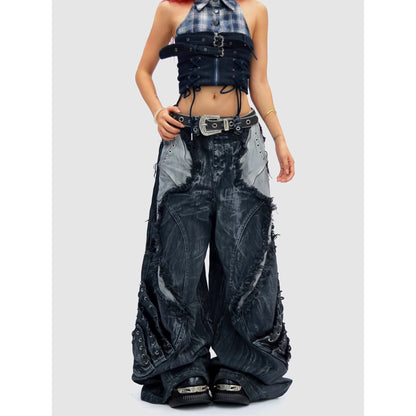NANAICHILLI_Durable_Wasteland_Distressed_Relaxed_Natural_Waist_Teen_Cotton_Tie_Dye_Jeans_MISSTT