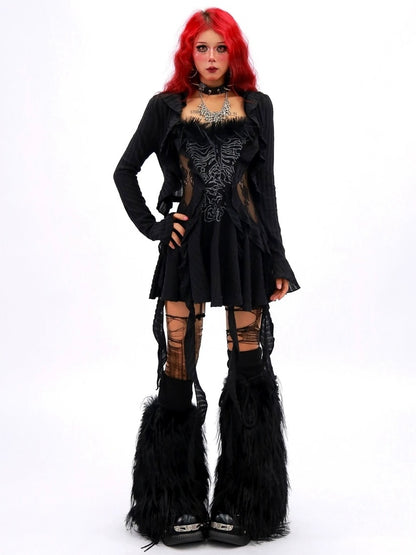 NANAICHILLI Elegant Versatile Apricot Black A Line Women Casual Office Midi Dresses