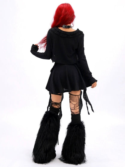 NANAICHILLI Elegant Versatile Apricot Black A Line Women Casual Office Midi Dresses