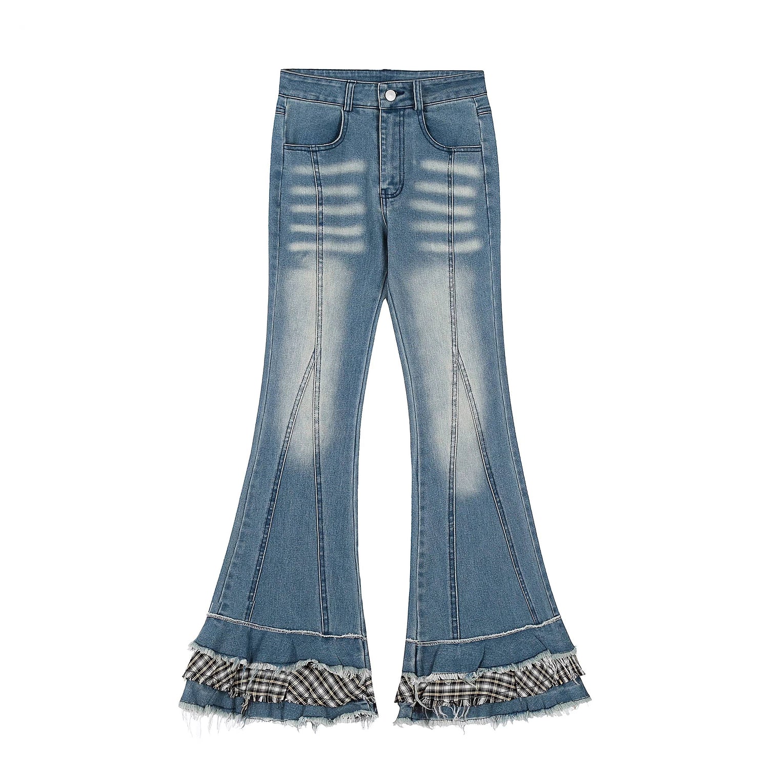 NANAICHILLI_High_Waist_Subtle_Flare_Long_Length_Womens_Black_Blue_Stretch_Denim_Jeans_MISSTT