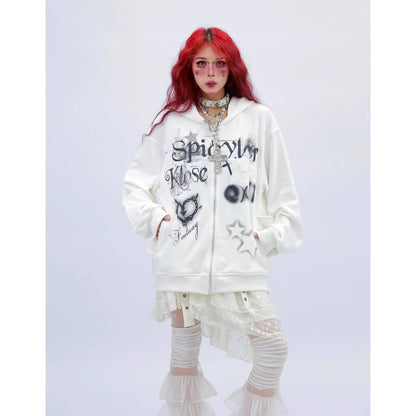 NANAICHILLI_Loose_Fit_Zip_Front_Street_Style_Unisex_Long_Sleeve_Hooded_Black_White_Hoodies_MISSTT