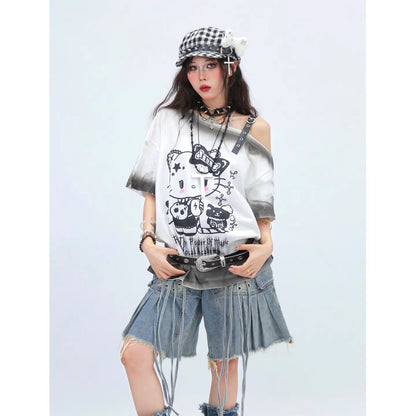 NANAICHILLI_Moisture_Wicking_Cotton_Street_Loose_Oblique_Neck_Printed_Unisex_Cartoon_T-Shirt_MISSTT