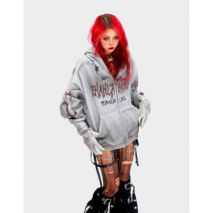 NANAICHILLI_Oversized_Relaxed_Fit_Zip_Up_Street_Style_Long_Sleeve_Red_Black_Gray_Hoodies_MISSTT