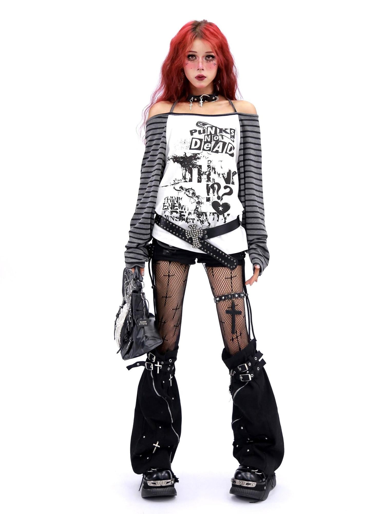 NANAICHILLI Quick Dry Cotton Creative Print Sexy Girly Loose Fit Women Long Sleeve T-Shirt