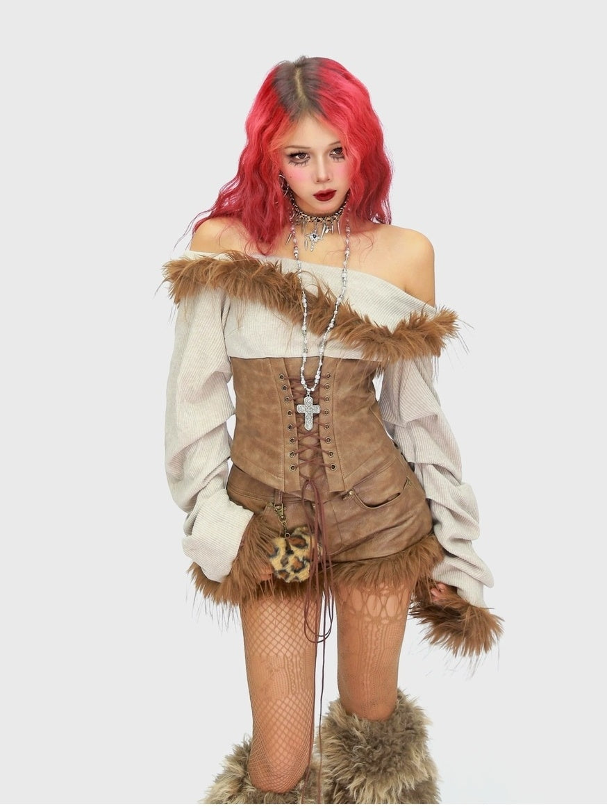 NANAICHILLI Quick Dry Patchwork Bell Sleeve Tie Crop Cardigan High Waist Shorts Sexy Set