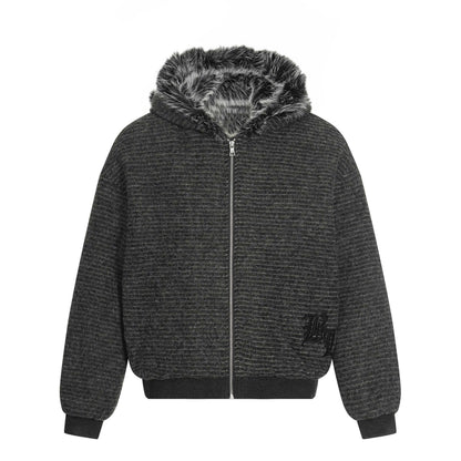 NANAICHILLI_Rabbit_Ear_Striped_Zip_Hooded_Oversized_Women&