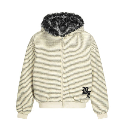 NANAICHILLI_Rabbit_Ear_Striped_Zip_Hooded_Oversized_Women&
