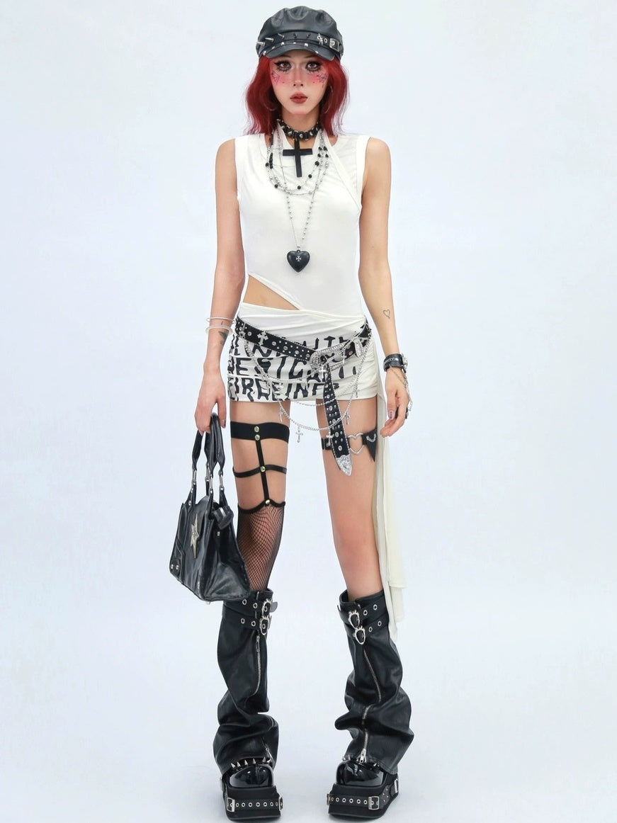 NANAICHILLI Sexy Asymmetric Hem Street Style Short Sleeve Off Shoulder Solid Mini Dresses