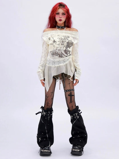 NANAICHILLI Sexy Asymmetric Layered Slim Draped Neck Breathable Women Long Sleeve T-Shirt