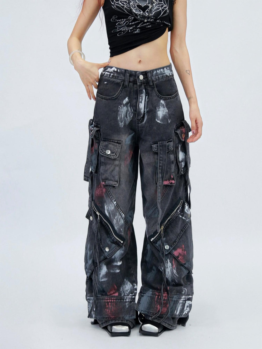 NANAICHILLI Stretch High Waist Slim Straight For Women Black And Blue Classic Jeans