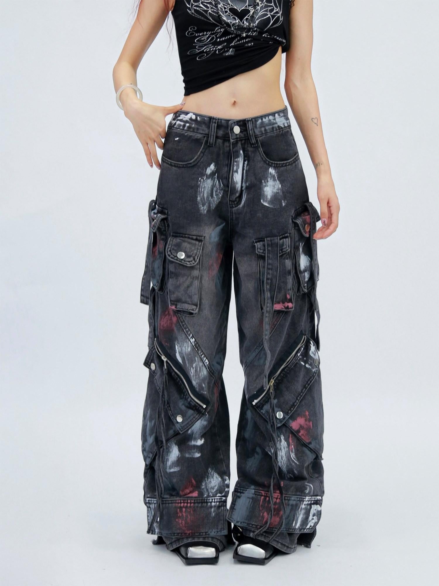 NANAICHILLI Stretch High Waist Slim Straight For Women Black And Blue Classic Jeans