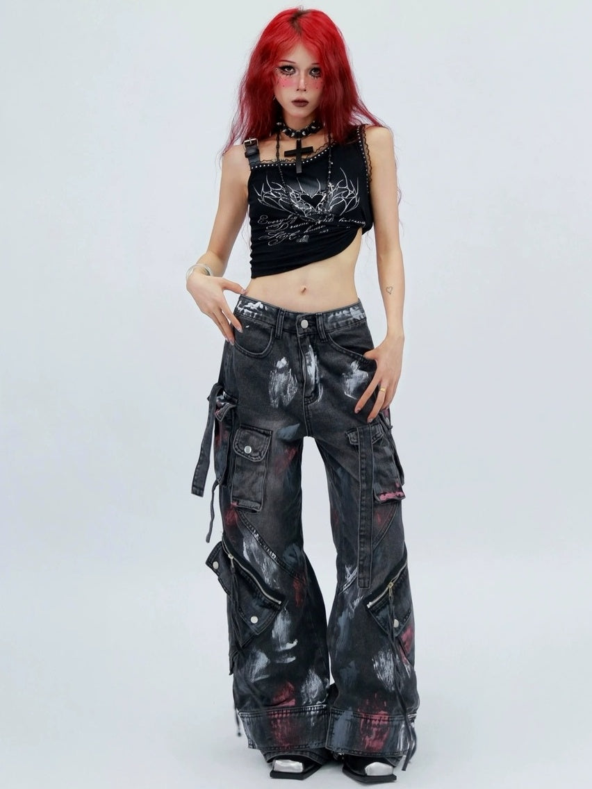 NANAICHILLI Stretch High Waist Slim Straight For Women Black And Blue Classic Jeans