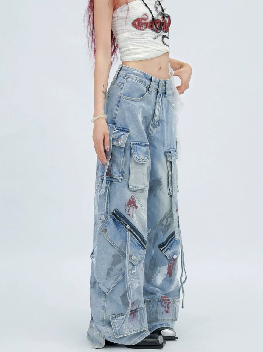 NANAICHILLI Stretch High Waist Slim Straight For Women Black And Blue Classic Jeans