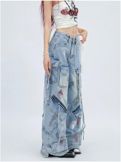 NANAICHILLI Stretch High Waist Slim Straight For Women Black And Blue Classic Jeans