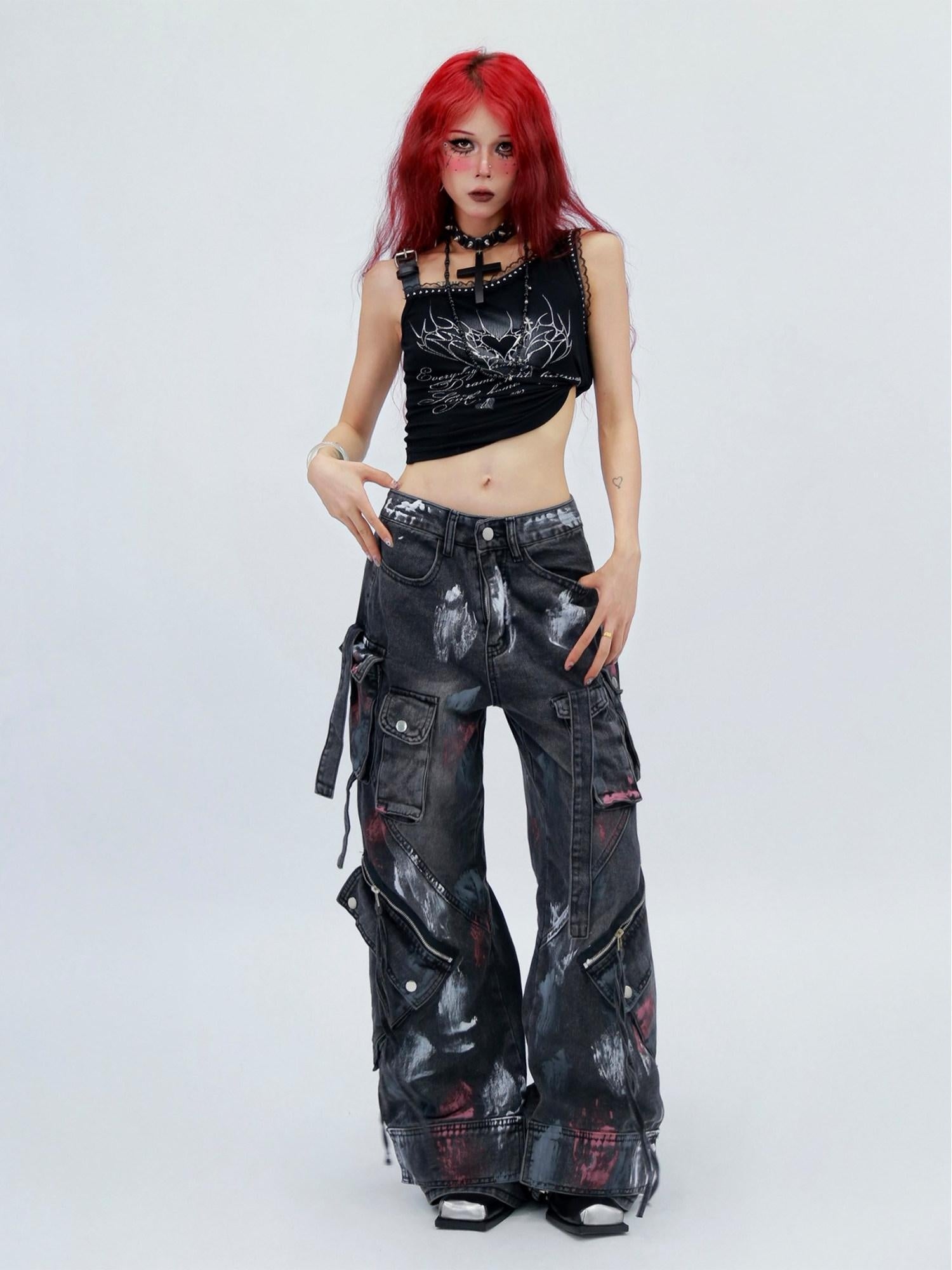 NANAICHILLI Stretch High Waist Slim Straight For Women Black And Blue Classic Jeans