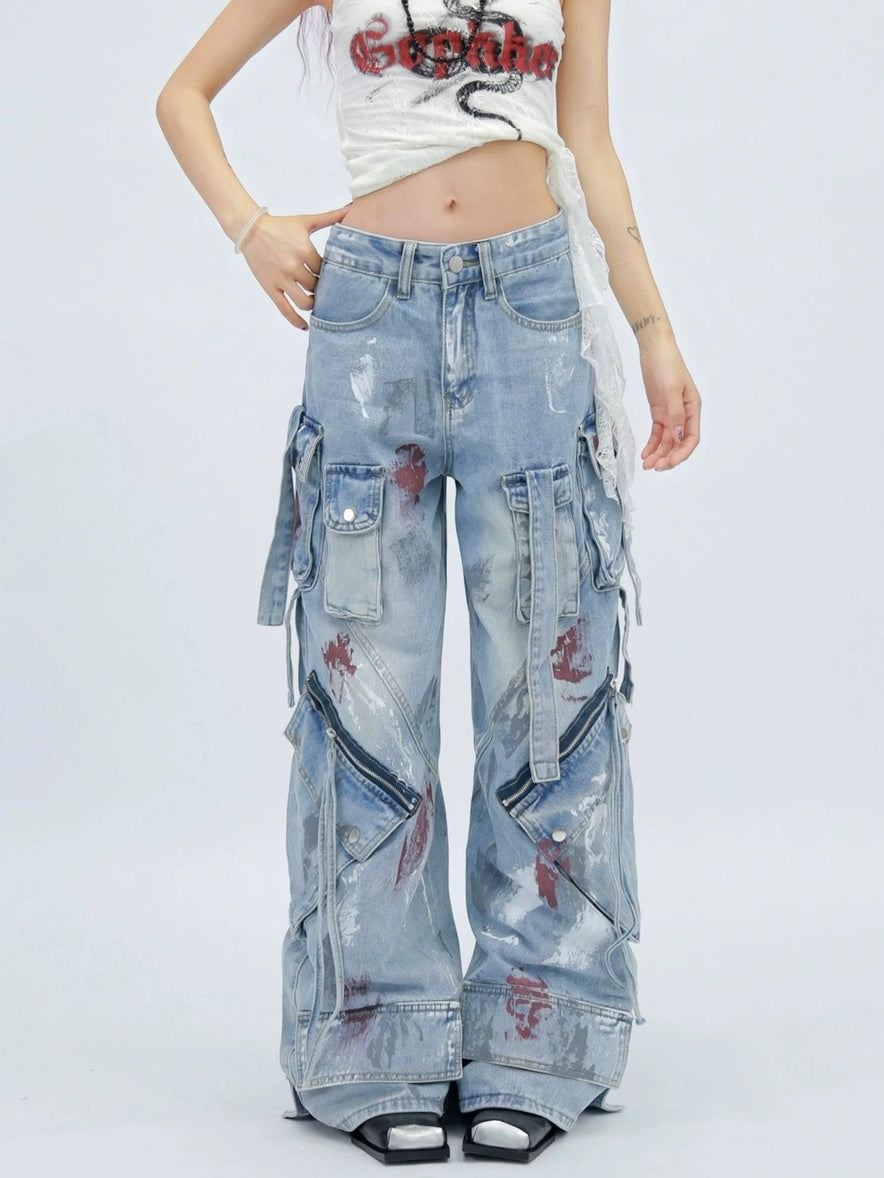 NANAICHILLI Stretch High Waist Slim Straight For Women Black And Blue Classic Jeans