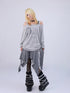 NANAICHILLI_Striped_Off_Shoulder_Drawstring_Loose_Women&