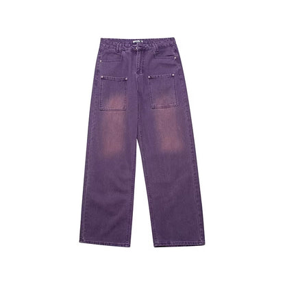 NANAICHILLI_Trendy_Washed_Purple_Low_Rise_Straight_Leg_Youth_Denim_Zipper_Fly_Jeans_MISSTT