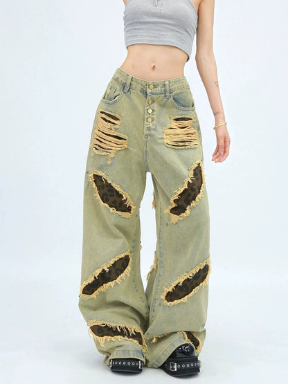 NANAICHILLI Versatile Long Length Mustard Blue Casual Sizes S M L Xl Jeans