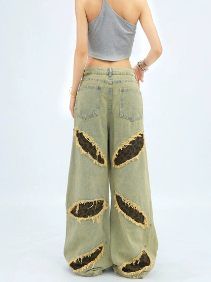 NANAICHILLI Versatile Long Length Mustard Blue Casual Sizes S M L Xl Jeans
