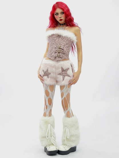 NANAICHILLI Warm Thick Hooded Embroidered Contrast Sexy Women Casual Pink Tan Puffer Jacket