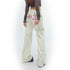 NANAICHILLI_White_Star_Print_Slim_Multi_Pocket_Cargo_Women&