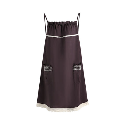 NAPSNAPS_A_Line_Gathered_Pocket_Lace_Trim_Women&