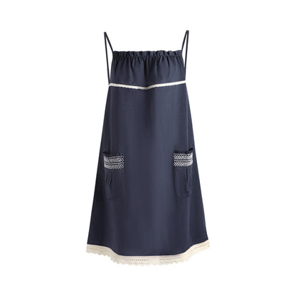 NAPSNAPS_A_Line_Gathered_Pocket_Lace_Trim_Women&